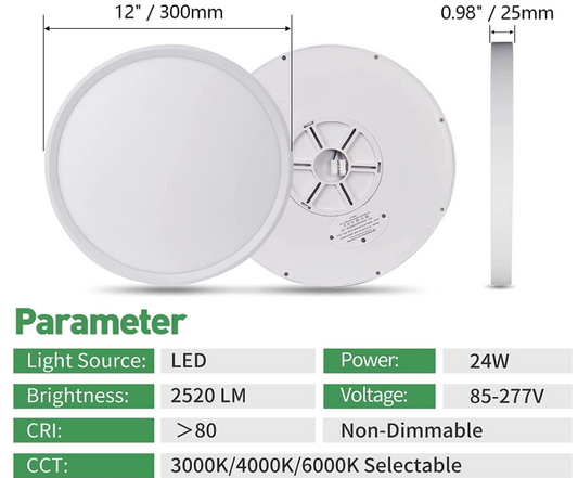 12" round LED
